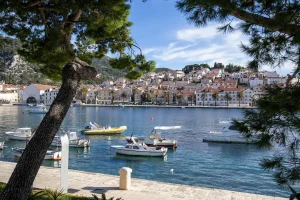 Calm seaside town on Croatia’s Adriatic coast