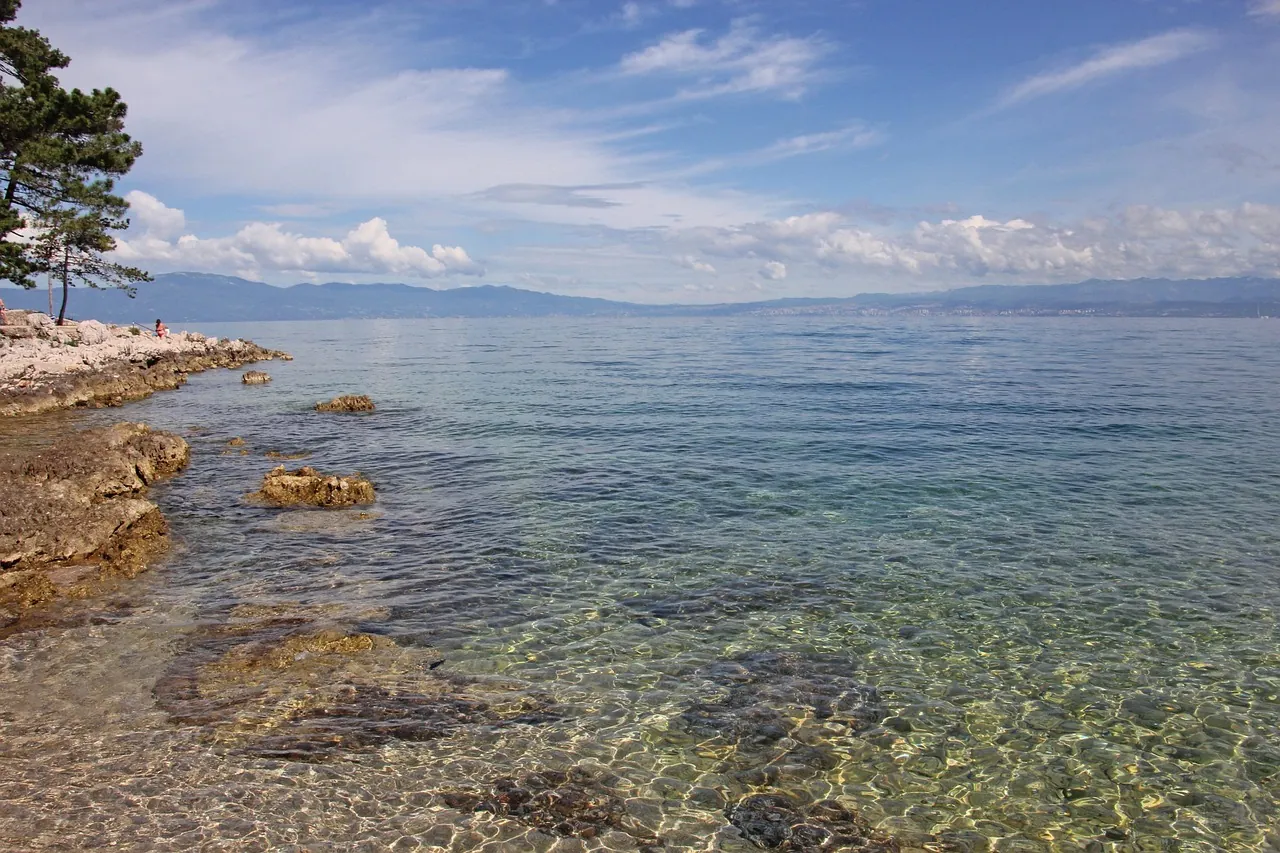 Quiet stretch of the Adriatic coastline in Croatia