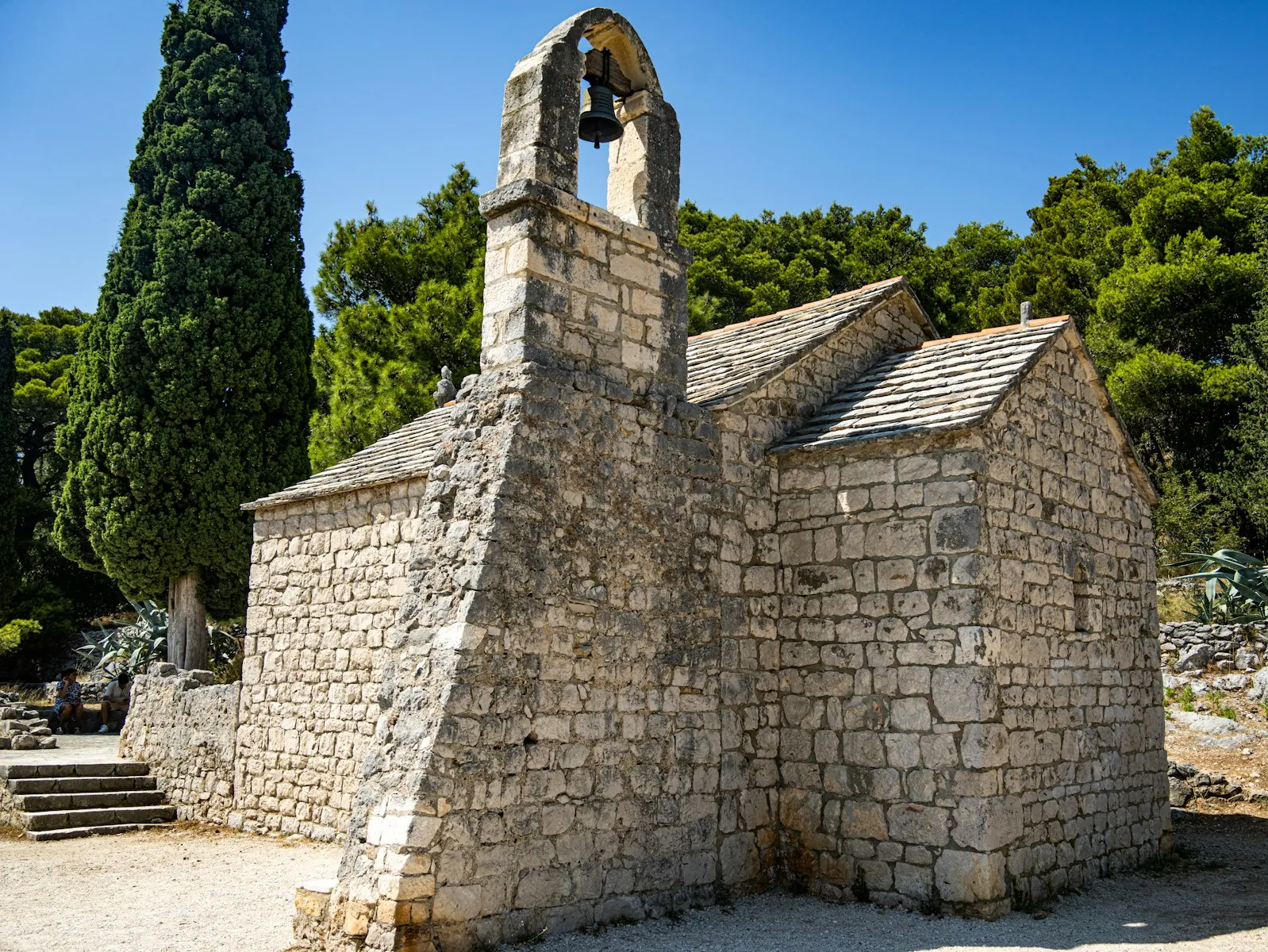 split-croatia-marjan-saint-nicholas-church Old stone church of saint Nicholas on Marjan hill in Split Croatia