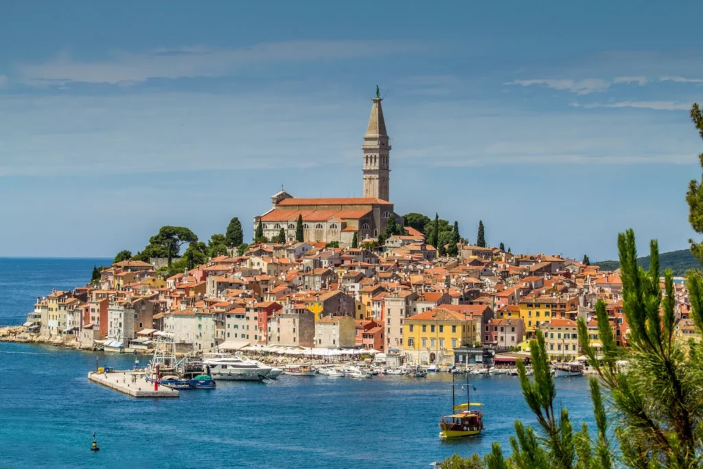 Coastal town of Rovinj in Croatia, outside peak summer season