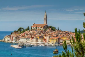 Coastal town of Rovinj in Croatia, outside peak summer season