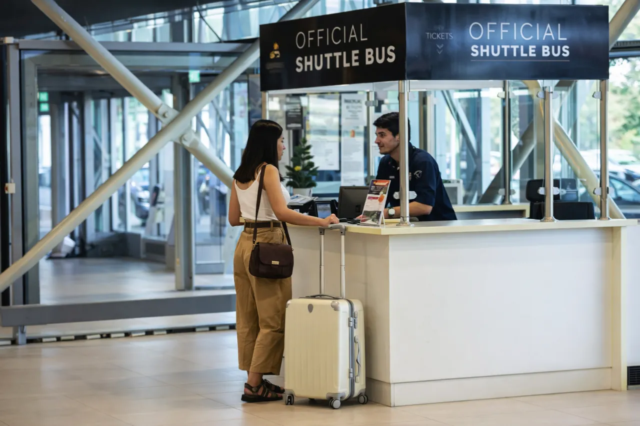 dubrovnik-airport-shuttle-bus-ticket-counter Official Dubrovnik Airport shuttle bus ticket counter inside the terminal