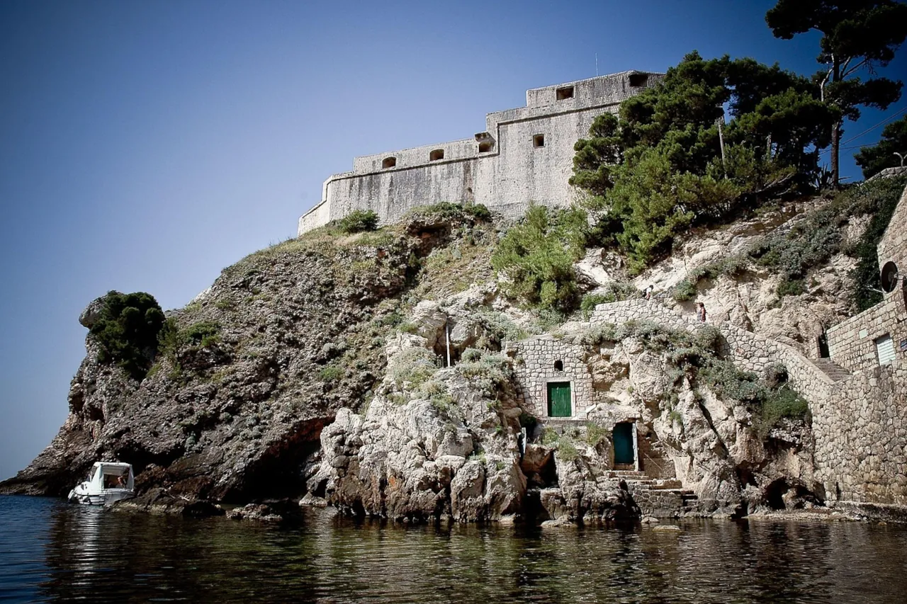 lovrijenac-fort-in-dubrovnik-croatia Fort Lovrijenac overlooking the Adriatic Sea in Dubrovnik Croatia