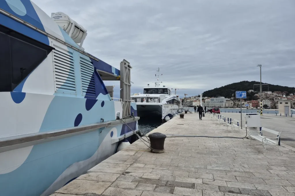 Catamarans docked at Split ferry port during Croatia ferry and catamaran cancellations