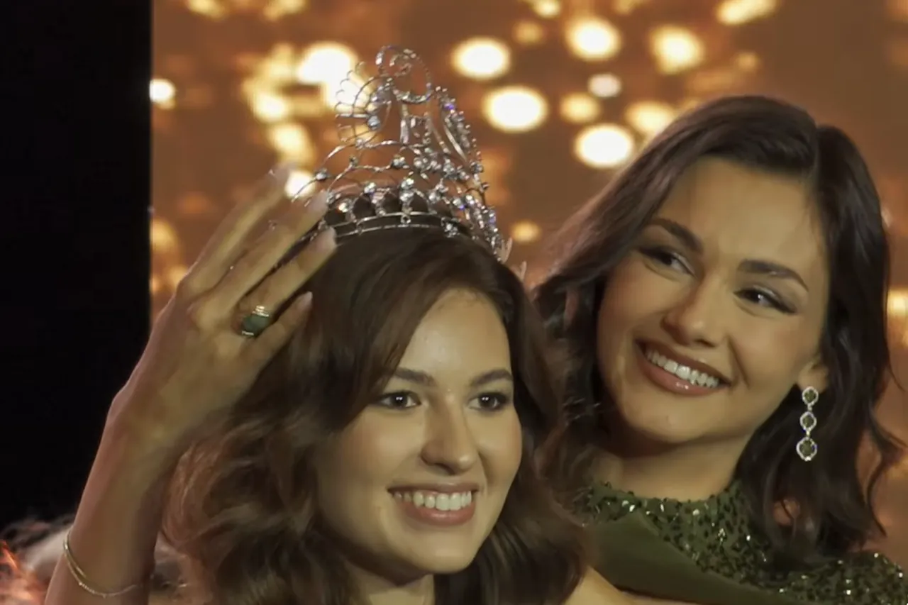 Antea Mršić being crowned Miss Universe Croatia 2026 at the final competition in Zagreb