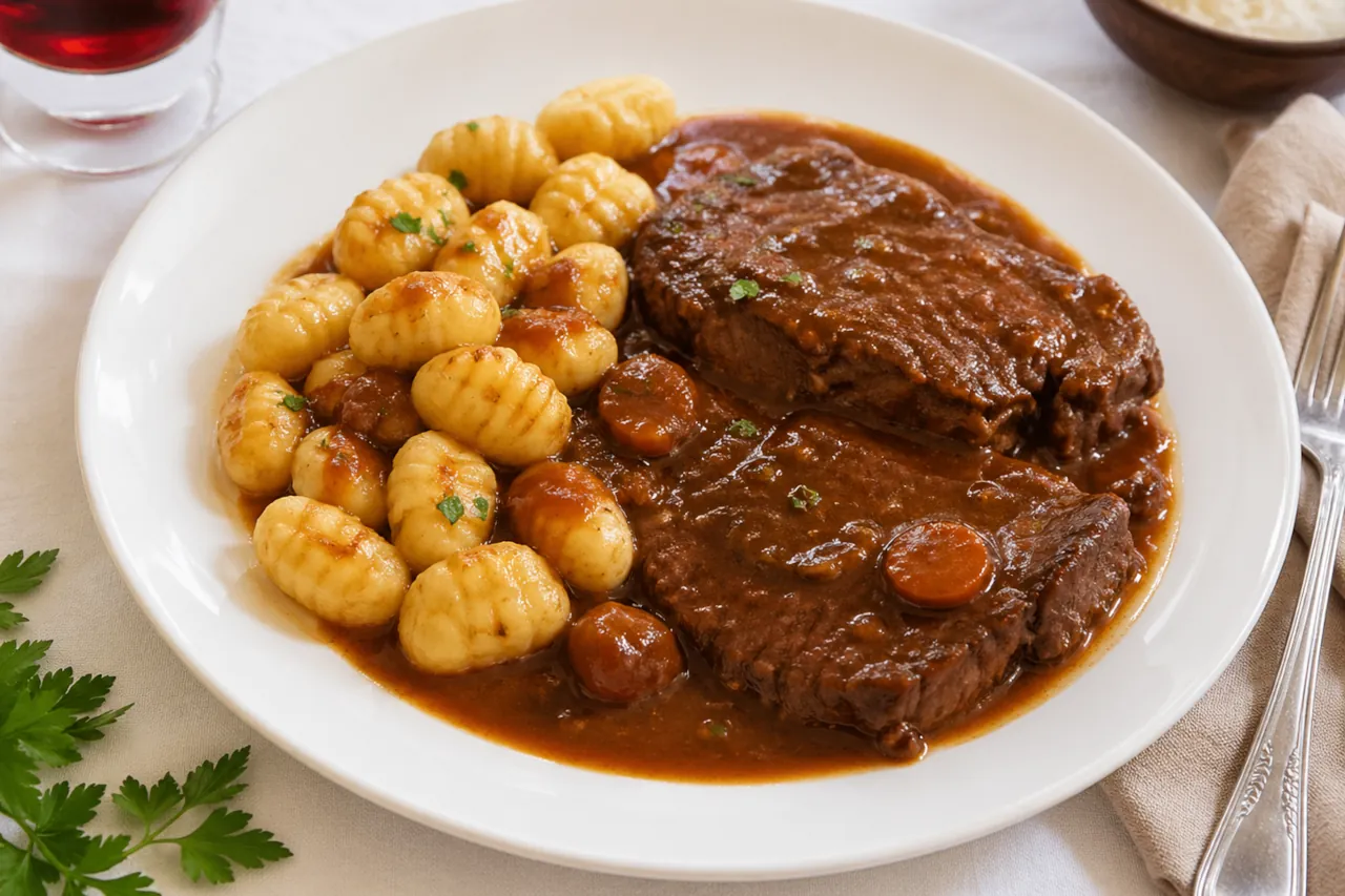 dalmatian-pasticada-gnocchi-beef-stew Traditional Dalmatian pašticada with homemade gnocchi and slow-cooked beef