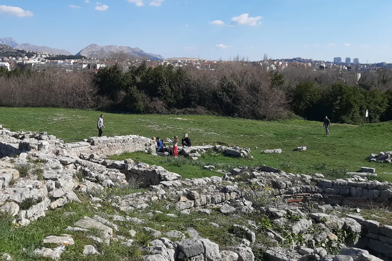 children-playing-among-salona-ruins-croatia Visitors among the ruins of Salona, the former capital of Roman Dalmatia near Split.