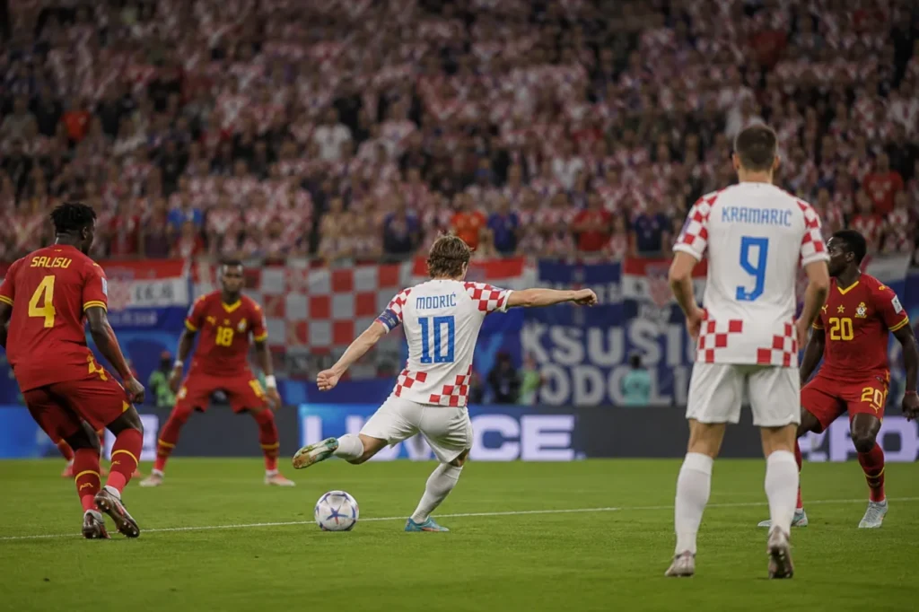 Croatia national football team players in action ahead of Croatia vs Portugal at FIFA World Cup 2026