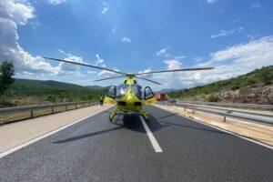 Helicopter used by emergency medical services in Croatia