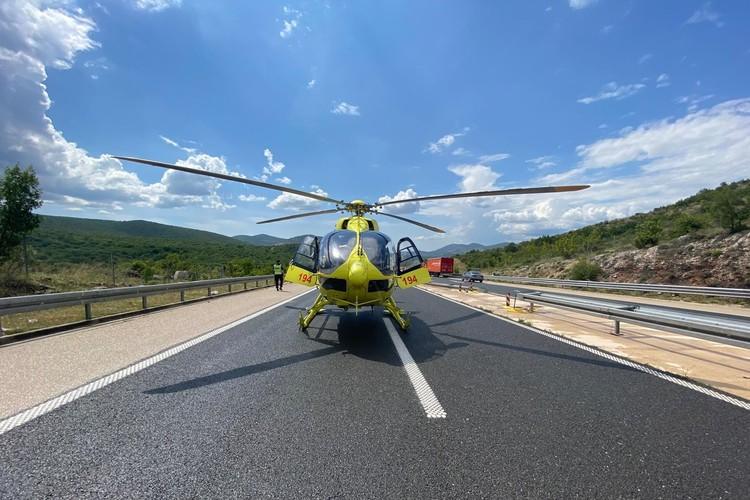Helicopter used by emergency medical services in Croatia