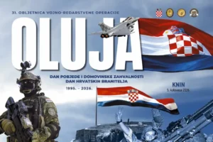 Official poster for August 5 events in Croatia marking Victory and Homeland Thanksgiving Day and the Operation Storm anniversary in Knin