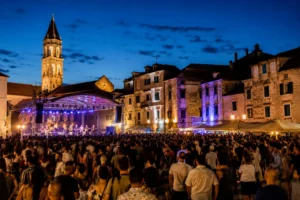 Open-air summer concert during events in Croatia in August