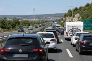 Traffic report for Croatia showing heavy summer traffic in Croatia