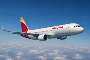 Illustration of an Iberia aircraft involved in the Split Airport incident