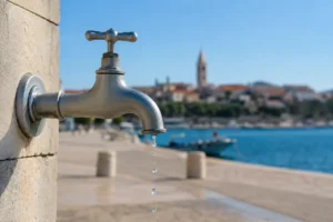 Public tap by the coast as water saving measures in Zadar remain in force